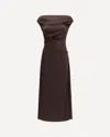 Staud Long Phare Dress In Brown