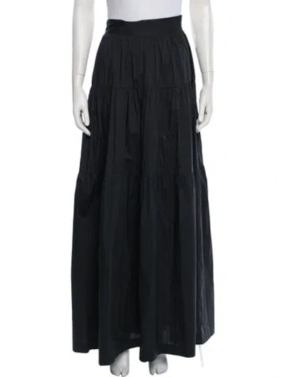 Pre-owned Staud Long Skirt In Black