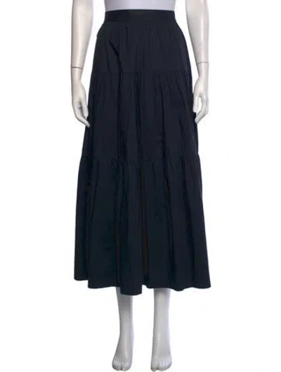 Pre-owned Staud Long Skirt In Black