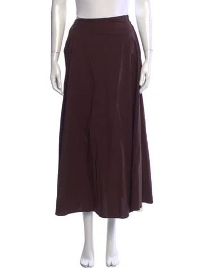 Pre-owned Staud Long Skirt In Brown