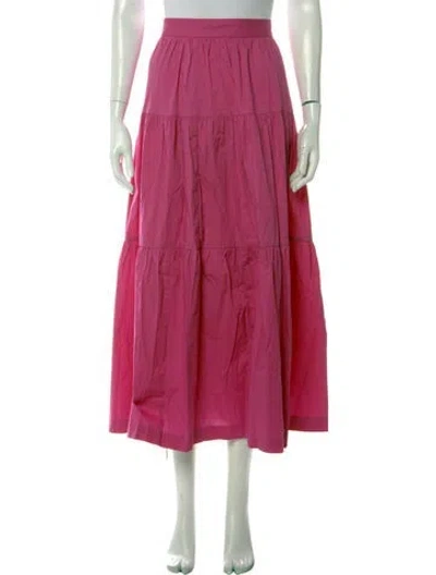 Pre-owned Staud Long Skirt In Pink