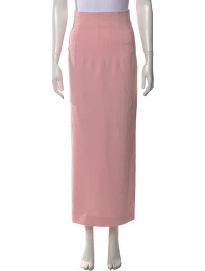 Pre-owned Staud Long Skirt In Pink