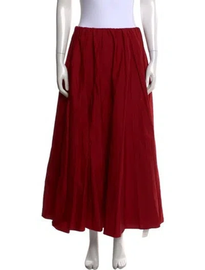 Pre-owned Staud Long Skirt In Red