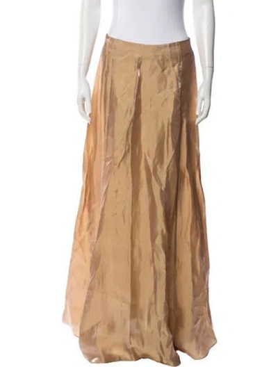 Pre-owned Staud Long Skirt W/ Tags In Gold