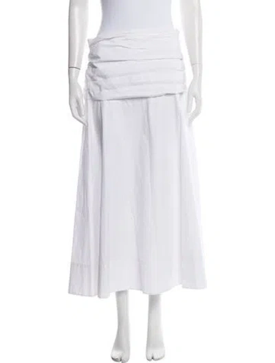 Pre-owned Staud Long Skirt W/ Tags In White