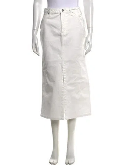 Pre-owned Staud Long Skirt In White