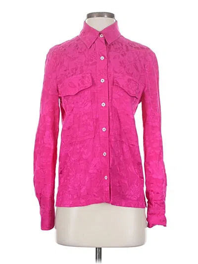 Pre-owned Staud Long Sleeve Blouse In Pink