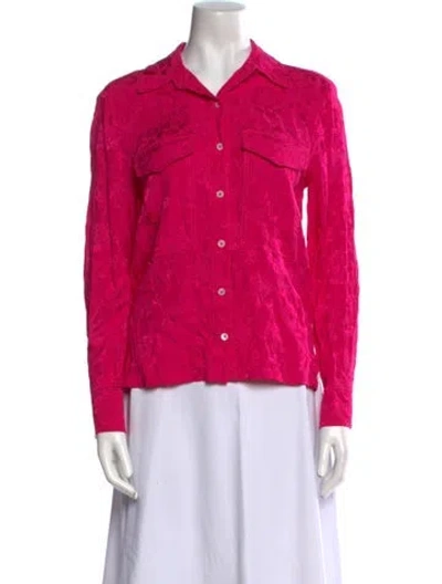 Pre-owned Staud Long Sleeve Button-up Top