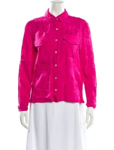 Pre-owned Staud Long Sleeve Button-up Top
