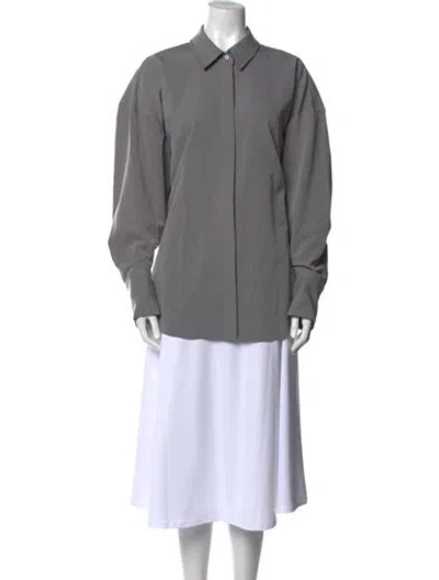 Pre-owned Staud Long Sleeve Sweatshirt In Gray