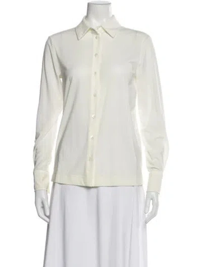 Pre-owned Staud Long Sleeve Top In Neutral