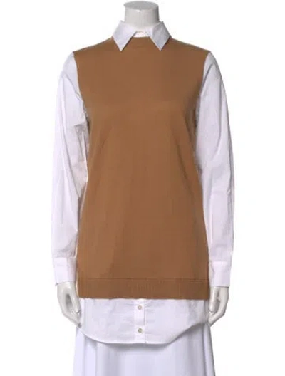 Pre-owned Staud Long Sleeve Tunic In Neutral
