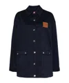 Staud Estero Jacket Navy In Black