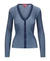 Staud Navy Cargo Cardigan In Blue
