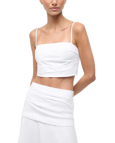 Staud Lorenzo Crop Top In White