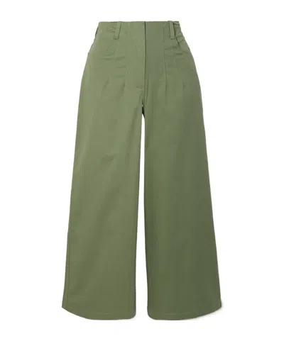 Staud Luca Pants In Green
