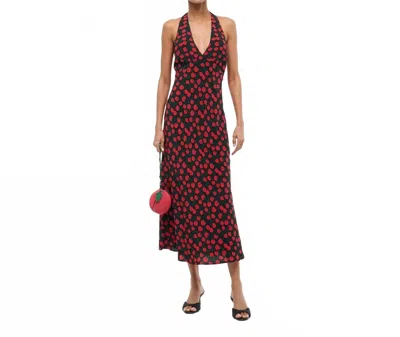 Staud Lucca Dress In On The Vine Black In Multi