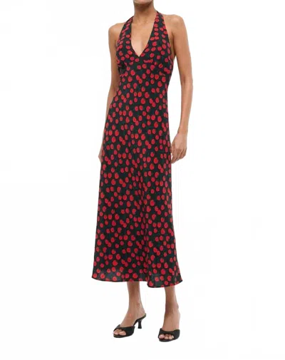 Staud Lucca Dress In On The Vine Black In Multi