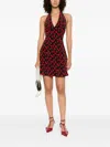 Staud Lucca Tomato-print Mini Dress In Red