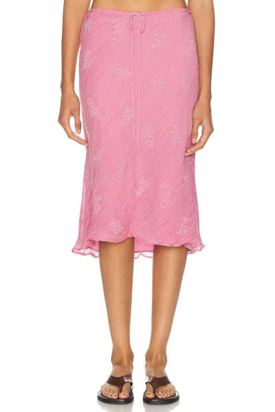 Staud Lucia Skirt In Pink