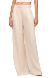 Staud Grayson Cotton Tweed Wide-leg Pants In Natural
