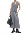 Staud Madeline Dress In Static In Gray