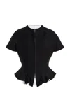 Staud Maelle Wool Top In Black