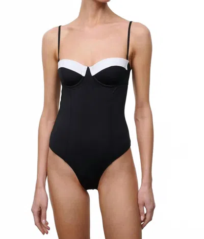 Staud Maeve One Piece Swimsuit In Black