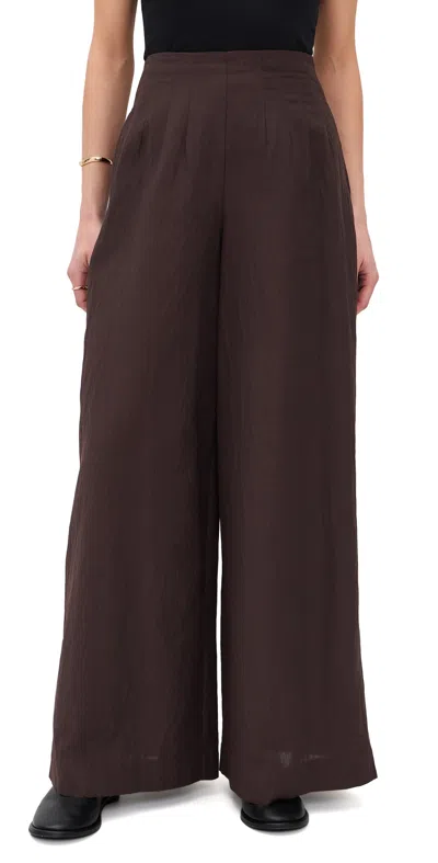 Staud Magpie Pants Earth In Brown
