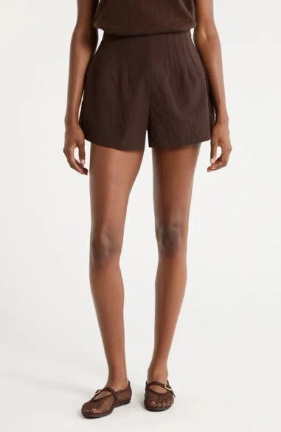 Staud Magpie Shorts In Brown