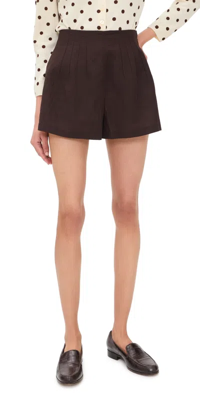 Staud Magpie Shorts Earth In Brown