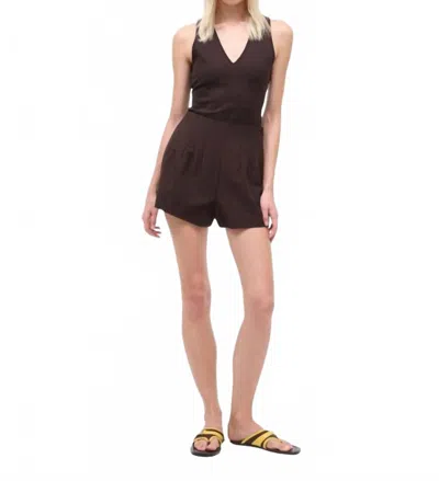 Staud Magpie Shorts In Earth In Neutral