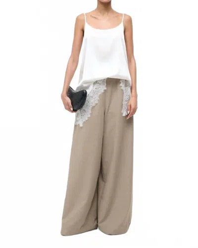 Staud Magpie Wide Leg Pant In Tan In Multi