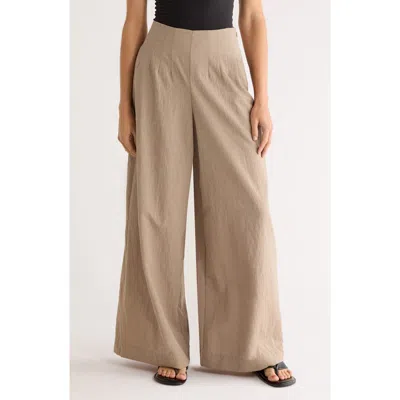 Staud Magpie Wide Leg Pants In Natural