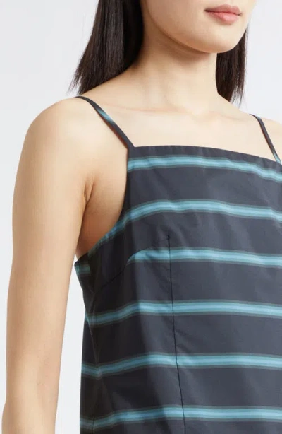Staud Maisie Square Neck Sleeveless Top In Blue