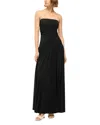 Staud Scarlett Strapless Midi Dress In Black