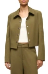Staud Marino Jacket In Sergeant Green
