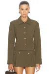 Staud Marino Jacket In Sergeant Green