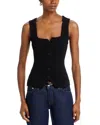 Staud Marisa Square Neck Vest In Black