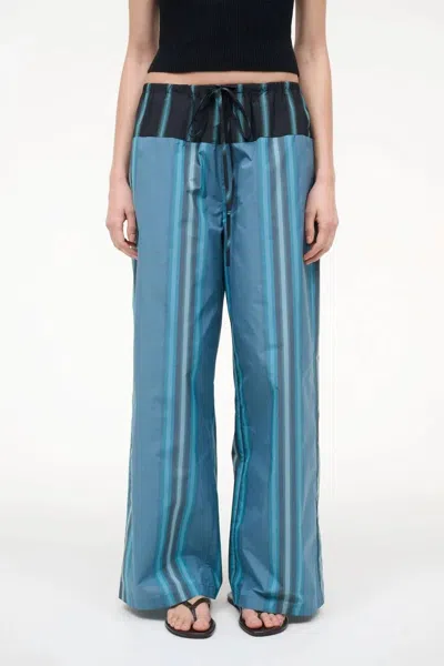 Staud Mateo Drawstring Pants In Marina In Blue