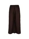Staud Mateo Drawstring Trousers In Brown