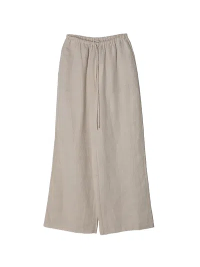 Staud Mateo Drawstring-waist Trousers In Brown