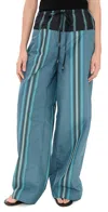 Staud Mateo Pants Marina Stripe Multi In Blue