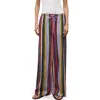 Staud Mateo Stripe Cotton Drawstring Pants In Multi