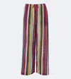 Staud Mateo Stripe Cotton Drawstring Pants In Multi