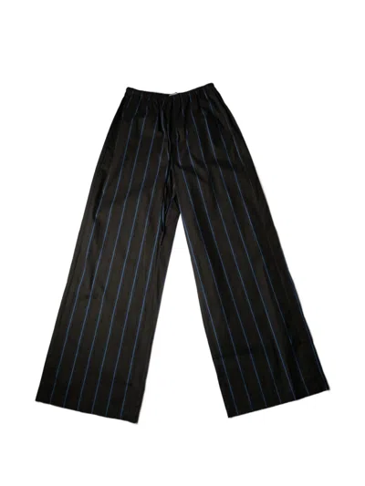 Staud Mateo Striped Trousers In Green