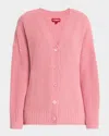 Staud Matilda Cardigan In Damask Pink In Damask Pink