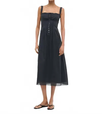 Staud Matilde Midi Dress In Black