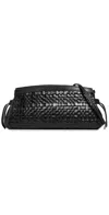 Staud Maude Convertible Clutch Black Woven In Black
