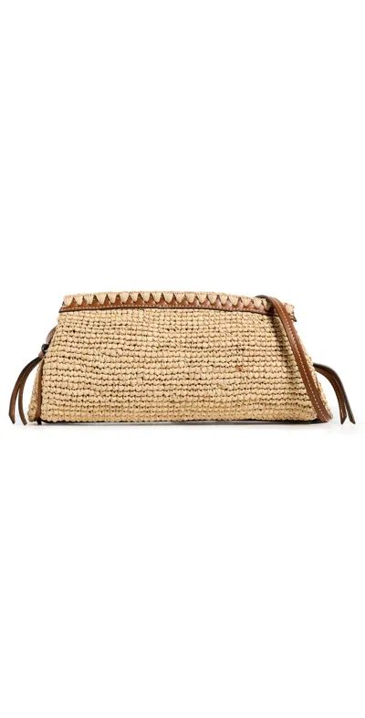 Staud Maude Convertible Clutch Natural/tan In Brown